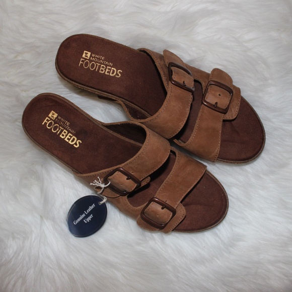 White Mountain Shoes - White Mountain Chandler Genuine Leather Sandals❤️